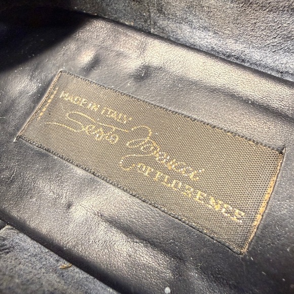 Vintage Sesto Meucci Loafers Shoes Womens 5.5 Black Weave Leather Slip On Italy - Picture 10 of 16